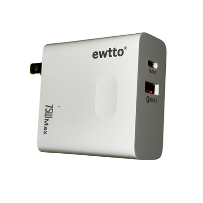 Cubo de carga rapida dual ewtto 75W