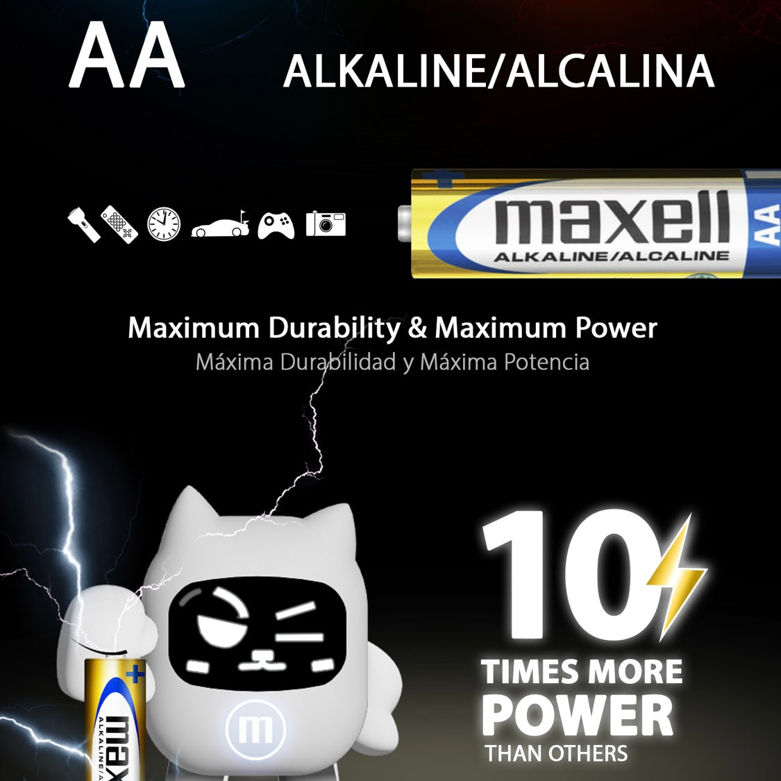 Batería Alcalina Maxell AA