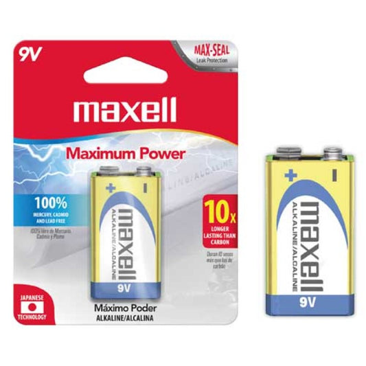 Batería Alcalina Maxell 9v