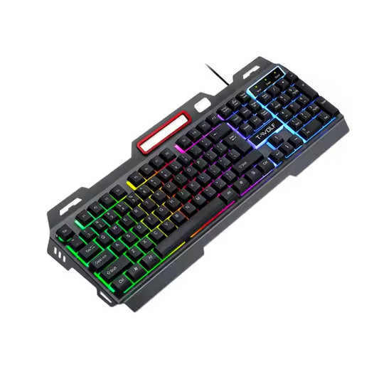 Teclado gaming base metalica