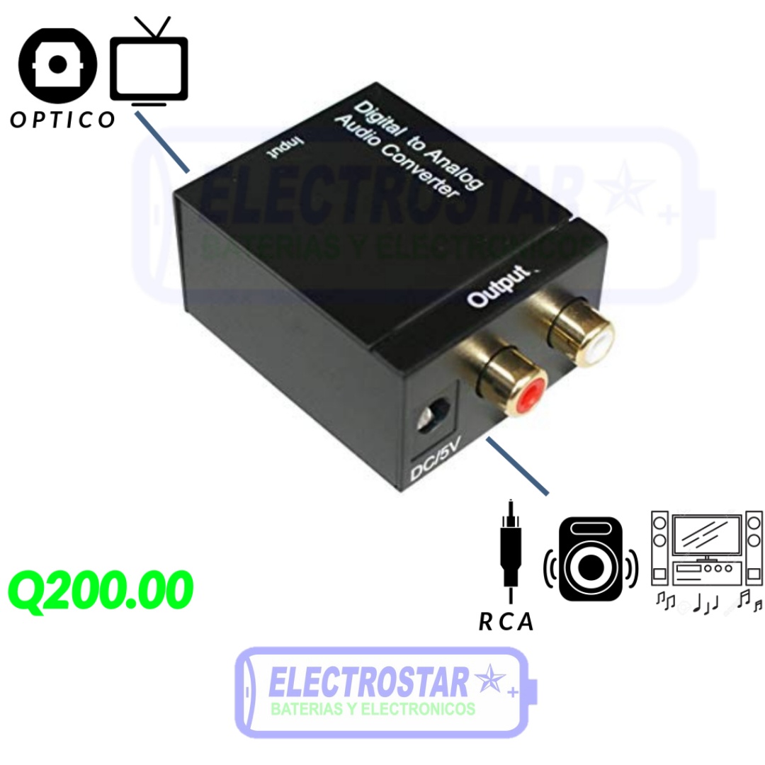 Convertidor de Audio Optico Digital a RCA | Oechsle